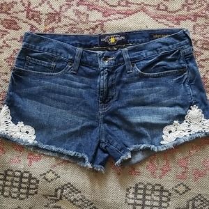 Lucky brand riley lace denim short